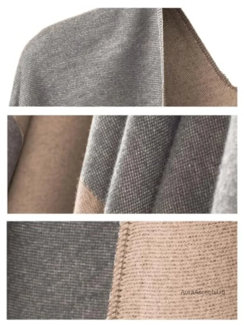 Reversible Poncho Shawl Wrap Cape Open Front Oversized Soft Women